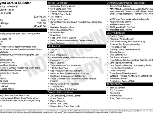 Used 2021 Toyota Corolla SE image 2