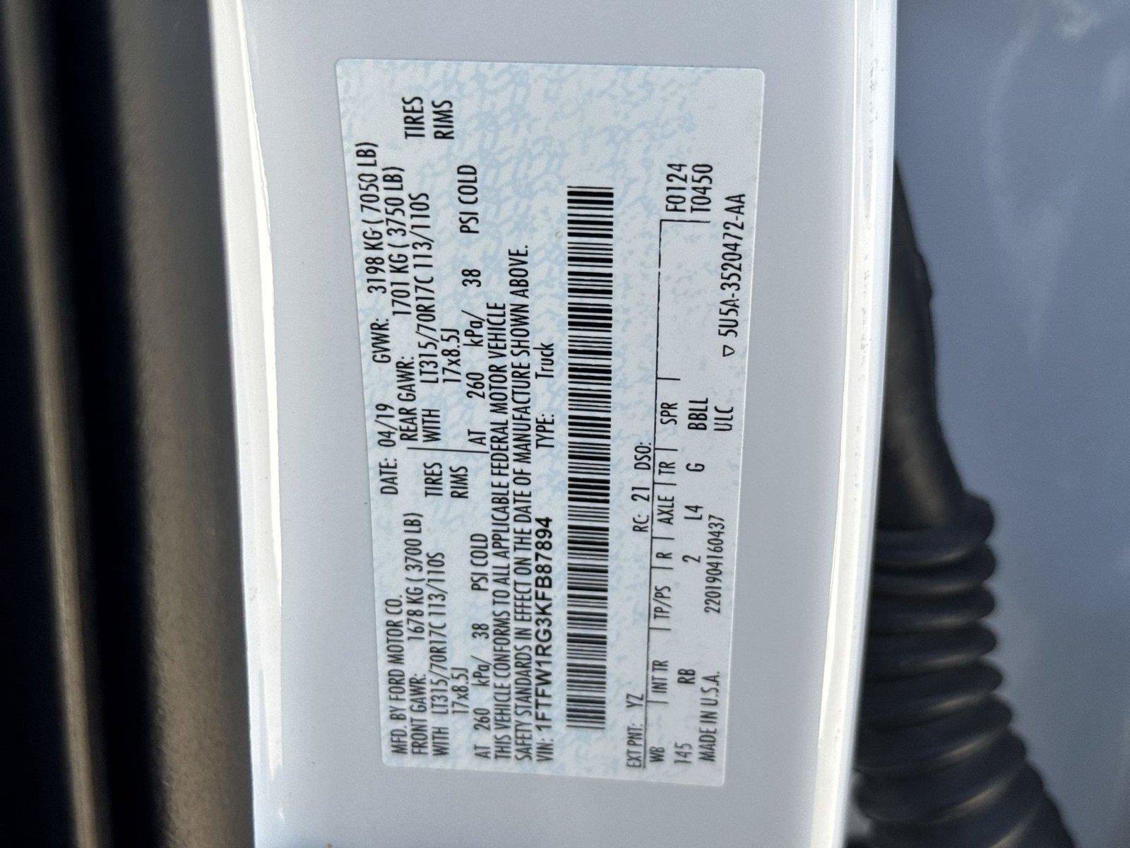 Used 2019 Ford F150 Raptor w/ Equipment Group 801A Mid AWD/4WD image 27