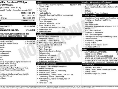 Used 2024 Cadillac Escalade ESV Sport w/ Touring Package AWD/4WD image 74