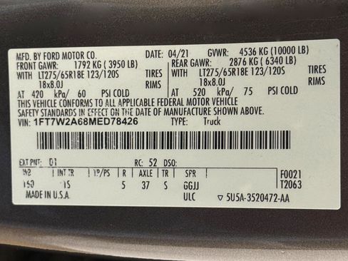 Used 2021 Ford F250 XL w/ STX Appearance Package RWD image 56