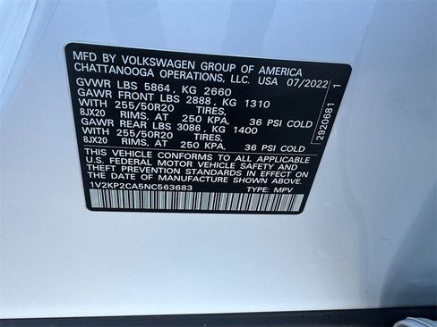 Used 2022 Volkswagen Atlas SE w/ Panoramic Sunroof Package image 23