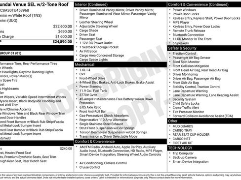Used 2026 Hyundai Venue SEL FWD image 29