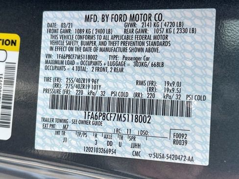 Certified 2021 Ford Mustang GT Premium w/ GT Performance Package RWD image 39