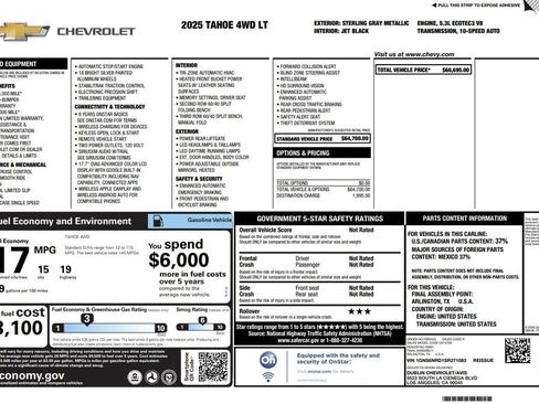 Used 2025 Chevrolet Tahoe LT AWD/4WD image 3