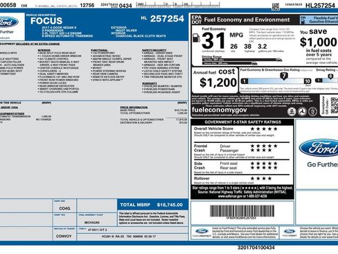 Used 2017 Ford Focus S FWD image 6