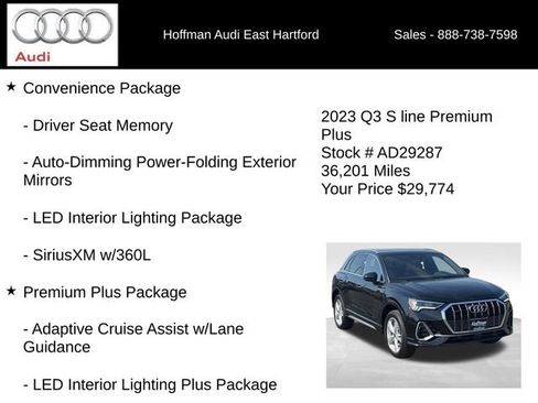 Certified 2023 Audi Q3 2.0T Premium Plus w/ Premium Plus Package AWD/4WD image 12