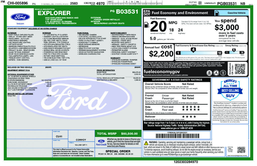 Certified 2023 Ford Explorer King Ranch w/ Technology Package AWD/4WD image 31
