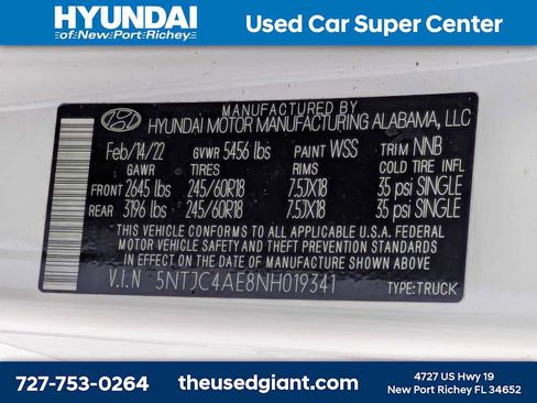 Used 2022 Hyundai Santa Cruz SEL w/ Activity Package FWD image 34