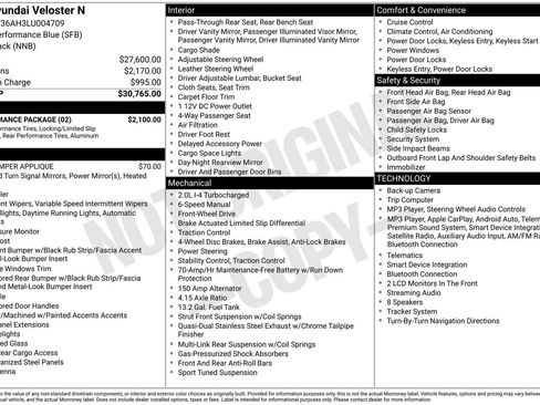 Used 2020 Hyundai Veloster N w/ Performance Package FWD image 26