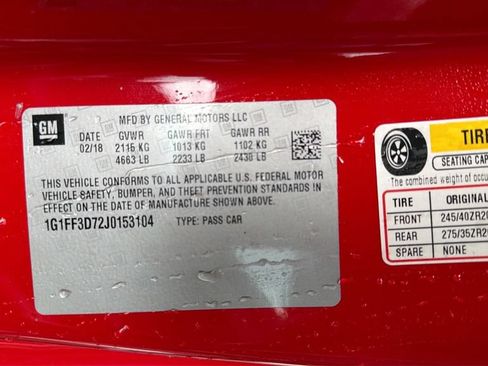 Used 2018 Chevrolet Camaro SS RWD image 42
