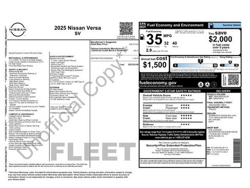 Used 2025 Nissan Versa SV FWD image 41