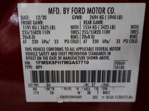 Used 2021 Ford Explorer Limited w/ Equipment Group 301A image 21