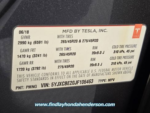 Used 2018 Tesla Model X 75D AWD/4WD image 13