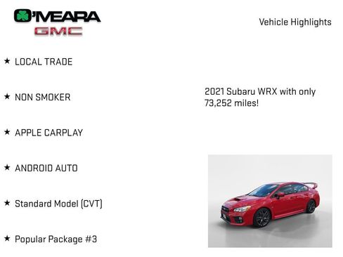 Used 2021 Subaru WRX Premium w/ Popular Package #3 image 7