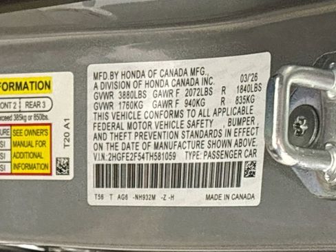 New 2026 Honda Civic Sport image 24