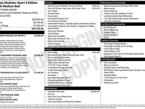 Used 2021 Jeep Gladiator Sport AWD/4WD image 10