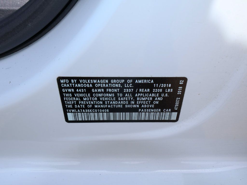 Used 2019 Volkswagen Passat 2.0T Wolfsburg FWD image 30