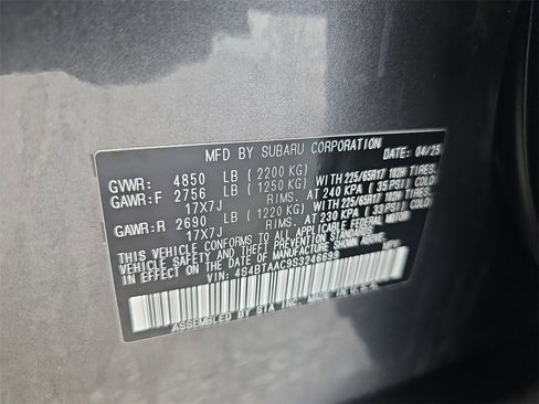 Certified 2025 Subaru Outback image 35