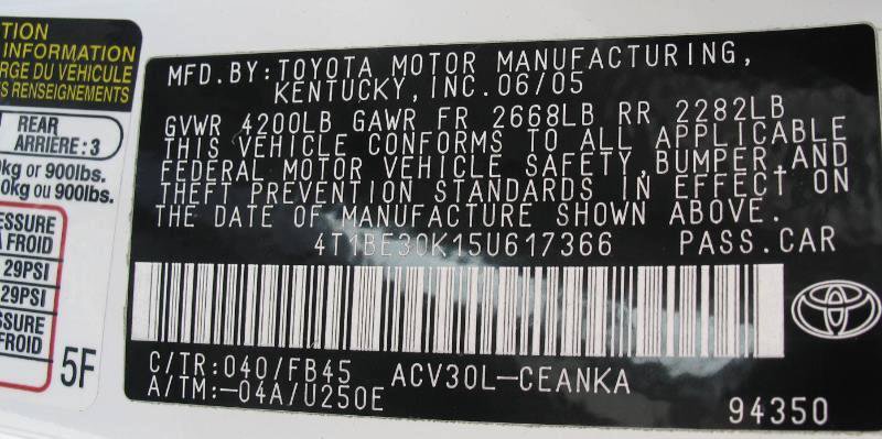 Used 2005 Toyota Camry LE FWD image 49