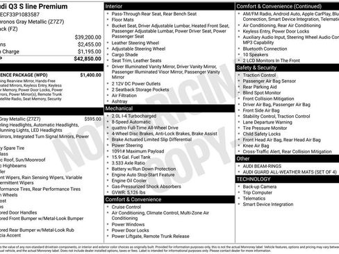 Used 2023 Audi Q3 2.0T Premium w/ Convenience Package image 51