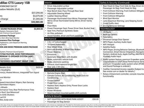Certified 2022 Cadillac CT5 Luxury w/ Sun And Sound Package RWD image 32