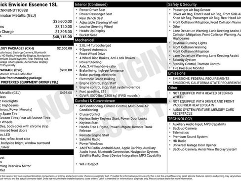 Used 2022 Buick Envision Essence w/ Technology Package I image 9