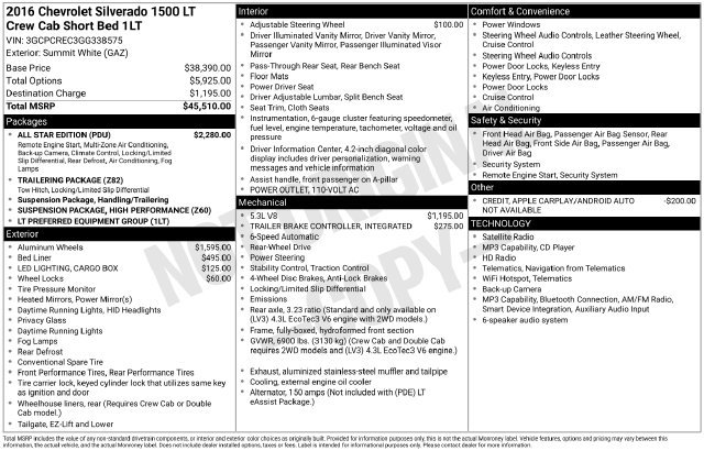 Used 2016 Chevrolet Silverado 1500 LT w/ All Star Edition RWD image 28
