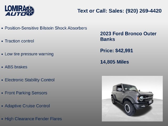 Used 2023 Ford Bronco Outer Banks w/ Sasquatch Package AWD/4WD image 24