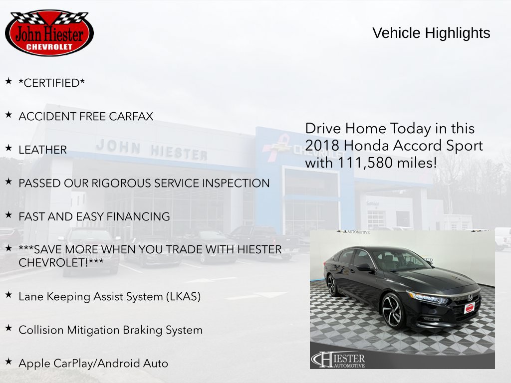 Used 2018 Honda Accord Sport image 5