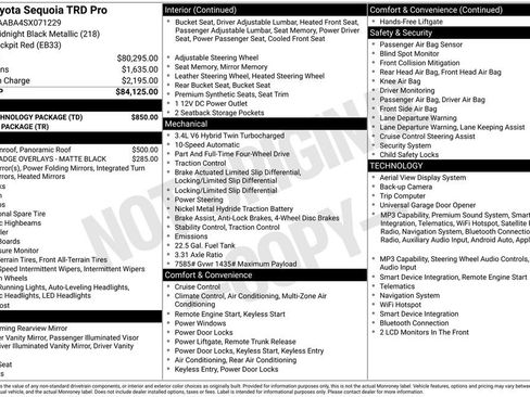 Certified 2025 Toyota Sequoia TRD Pro w/ Tow Technology Package AWD/4WD image 8