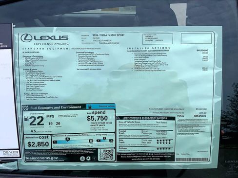 New 2026 Lexus IS 350 F Sport AWD/4WD image 21