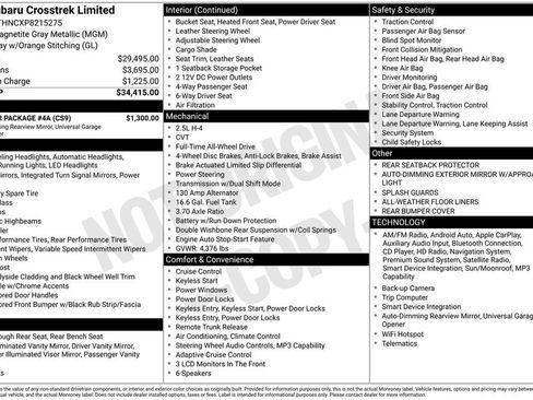 Used 2023 Subaru Crosstrek 2.5i Limited w/ Popular Package #4A image 29