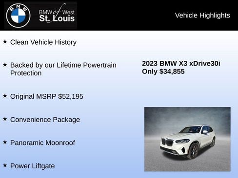 Used 2023 BMW X3 xDrive30i w/ Convenience Package image 8