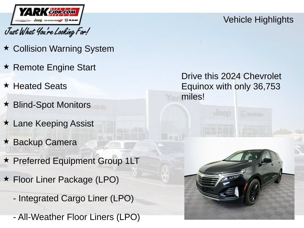 Used 2024 Chevrolet Equinox LT w/ LPO, Floor Liner Package FWD image 7