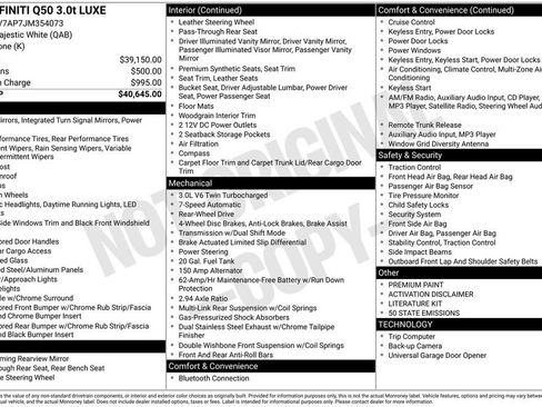 Used 2018 INFINITI Q50 Luxe image 15