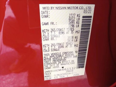 Used 2022 Nissan Frontier PRO-4X AWD/4WD image 24