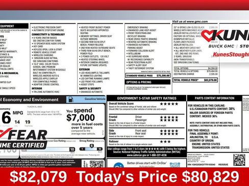 New 2026 GMC Yukon XL Elevation w/ LPO, Floor Liner Package image 12