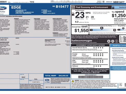 Used 2022 Ford Edge SE w/ Black Appearance Package AWD/4WD image 2