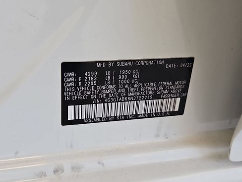 Used 2022 Subaru Impreza 2.0i AWD/4WD image 32