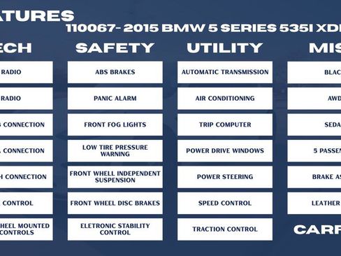 Used 2015 BMW 535i xDrive Sedan image 33