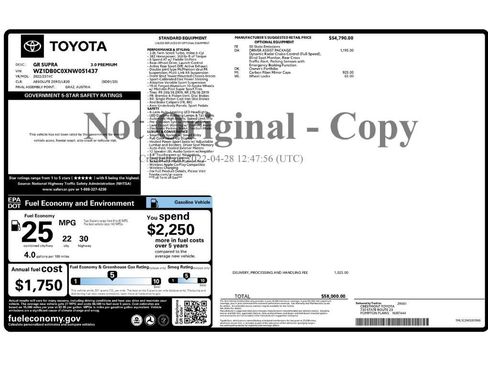 Used 2022 Toyota Supra Premium w/ Driver Assist Package RWD image 2