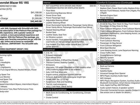 Used 2022 Chevrolet Blazer RS FWD image 67