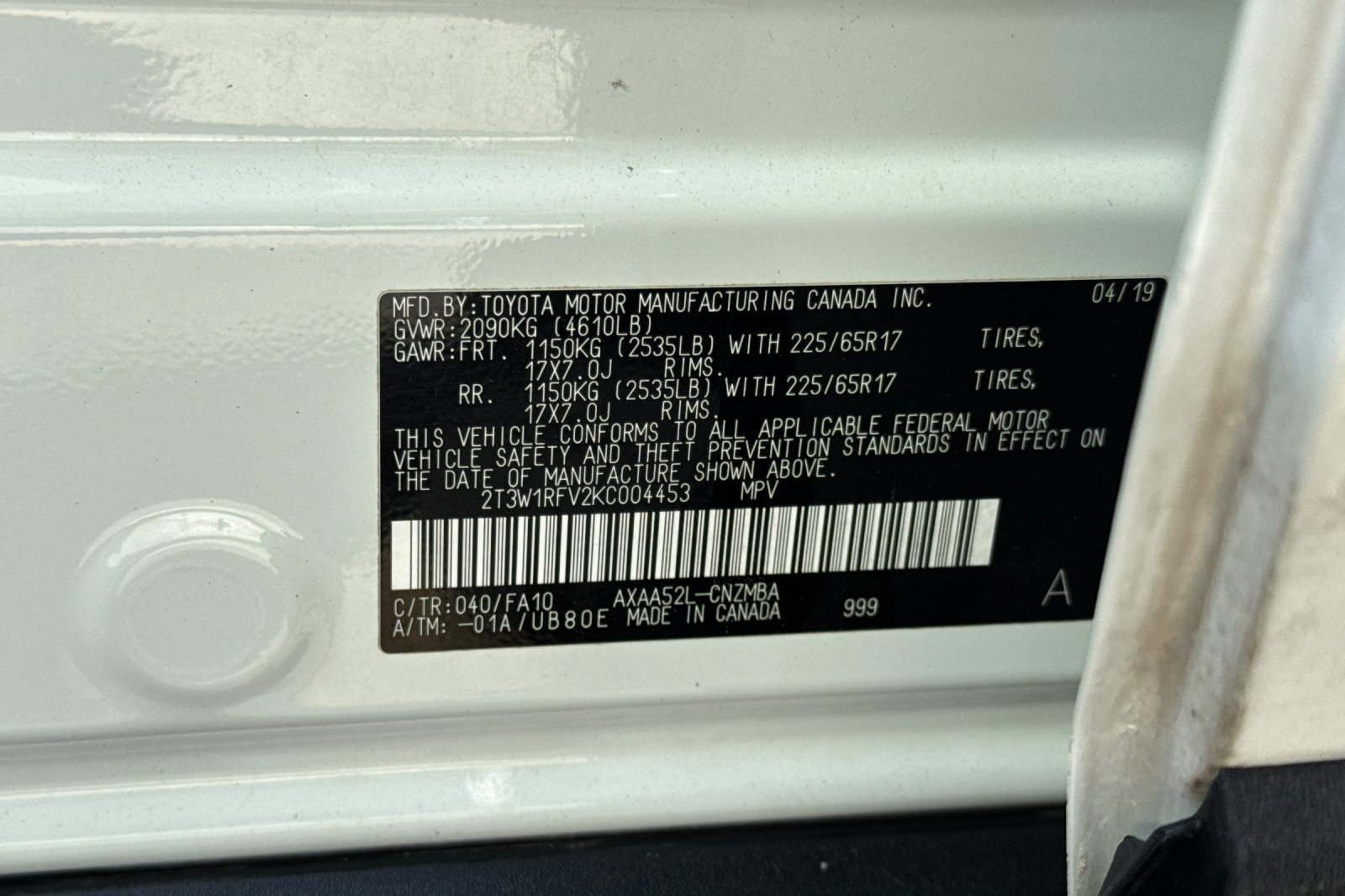 Certified 2019 Toyota RAV4 XLE w/ Carpet Mat Package FWD image 37