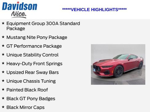 Used 2024 Ford Mustang GT w/ GT Performance Package RWD image 5