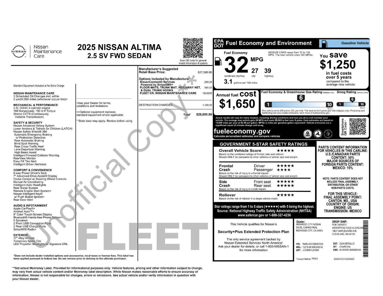 Used 2025 Nissan Altima 2.5 SV FWD image 34