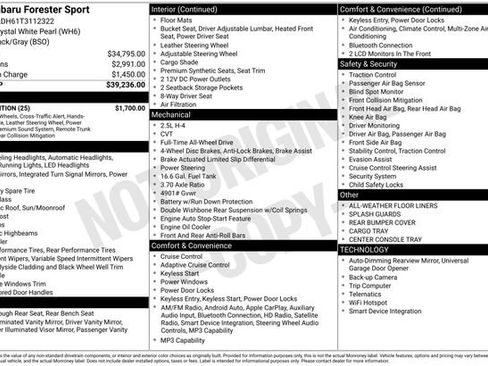 New 2026 Subaru Forester Sport w/ Onyx Edition AWD/4WD image 5