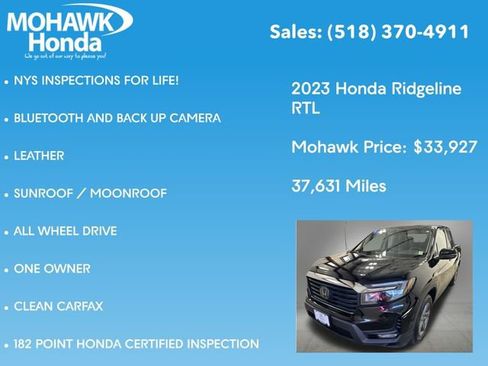 Certified 2023 Honda Ridgeline RTL image 8