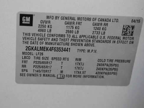 Used 2015 GMC Terrain SLE w/ LPO, Protection Package FWD image 59
