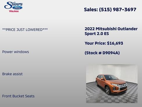 Used 2022 Mitsubishi Outlander Sport ES FWD image 8