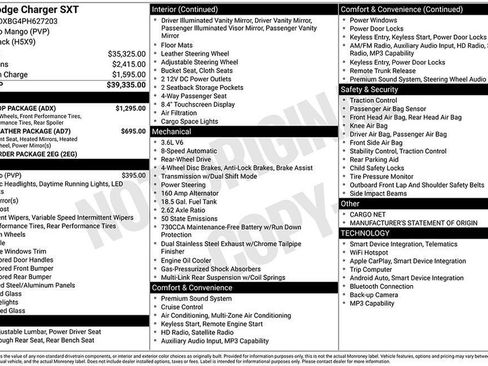Used 2023 Dodge Charger SXT w/ Blacktop Package RWD image 12
